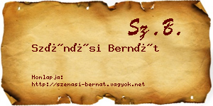Szénási Bernát névjegykártya